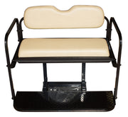 Club Car Precedent/Onward/Tempo Golf Cart Flip Folding Rear Seat Kit | Compatible with 2004-Up Models (Buff) by Performance Plus Carts – Vinyl, Buff, Model Does Not Apply