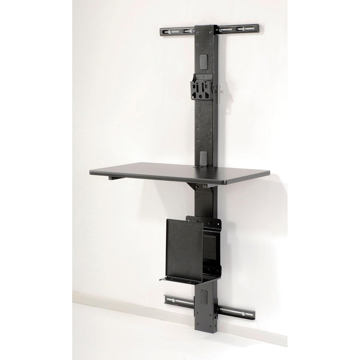 72" H Wall Mount Unit with VESA Mount by Global Industrial – Alloy Steel, Black, Model 239140BK