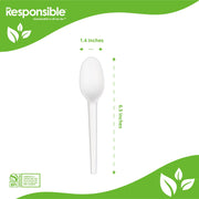 Responsible Products 6.5" Spoons White (50 Count) / White / 50 Spoons
