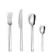 Pontis 24-Piece Cutlery Set for 6 People by Amefa – Alloy Steel, Silberfarbe, Pack of 24, Model 1404