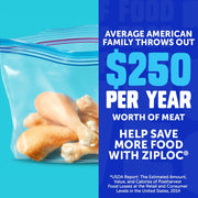 Half Gallon Food Storage Freezer Bags by Ziploc – Half Gallon, 1.89 liters, Pack of 9, Model 386241