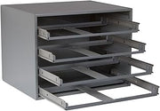 Durham 303-95 Gray Cold Rolled Steel Easy Glide Slide Rack for 4 Large Compartment Box, 20" Width x 15" Height x 15-3/4" Depth