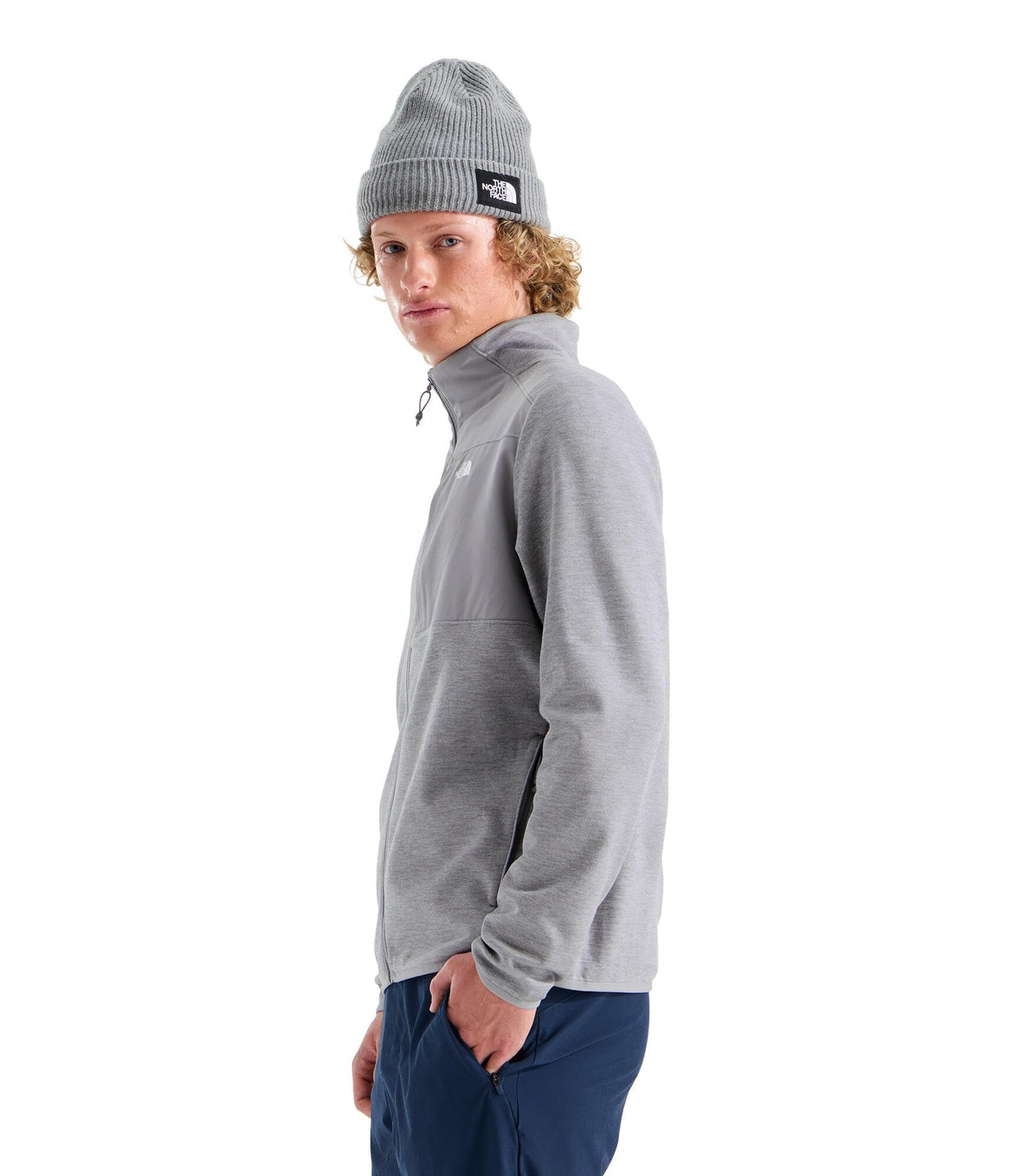 Performance Fleece Full Zip Jacket by The North Face – X-Large, Polyester, Tnf Pale Grey Heather, Model NF0A8CVV