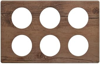 HUBERT Cold Bar Tiles with Bain Marie Cut Outs Driftwood Melamine - 21" L x 12 3/4" W