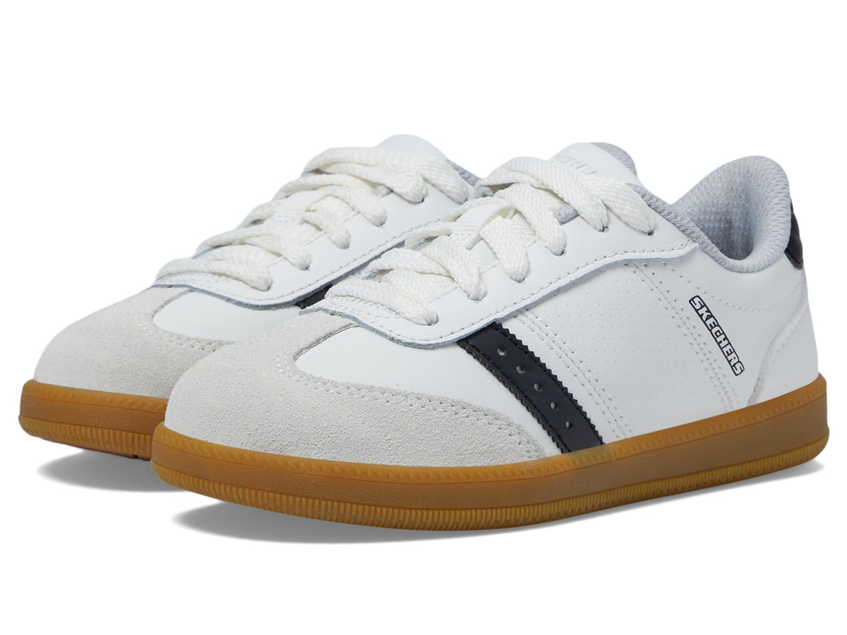 Kids Boys Zinger Street Sneaker by Skechers – 6 Big Kid, synthetic-and-rubber, White/Black, Model 405730L-WBK
