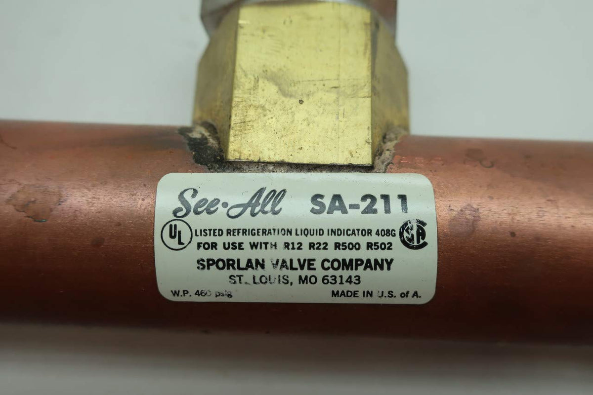 SA-211 See-All Moisture & Liquid Indicator 1-3/8IN D by SPORLAN – Commercial Grade