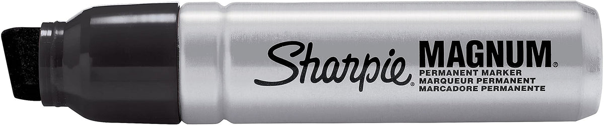 Magnum Permanent Marker by Sharpie – Aluminum, Black, Pack of 12, Model 44001BX