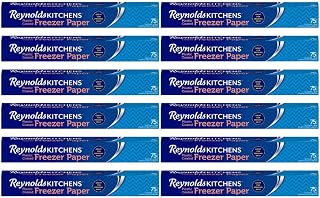 Reynolds Wrap Freezer Paper 18" X 50' Roll, 75 Square. Feet (Pack of 12)