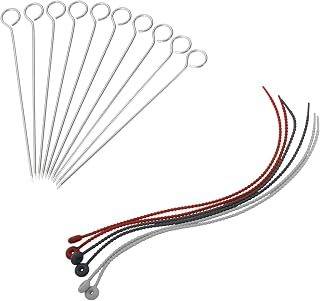 Westmark 152422E6 Roulade Needles + 6 Roasting Cords Set of 2 Stainless Steel/Silicone Silver/Red/Light Grey/Dark Grey