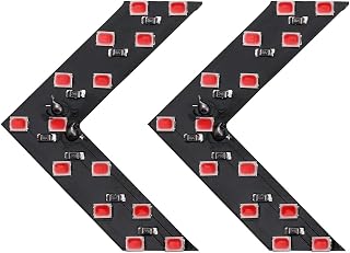 2 PCS Car Side Mirror LED Turn Signal Lights, Arrow-Shaped Dynamic Flashing Indicator, Blind Spot Safety Warning Lamp, Universal for Most Cars, SUVs, Trucks (Red)