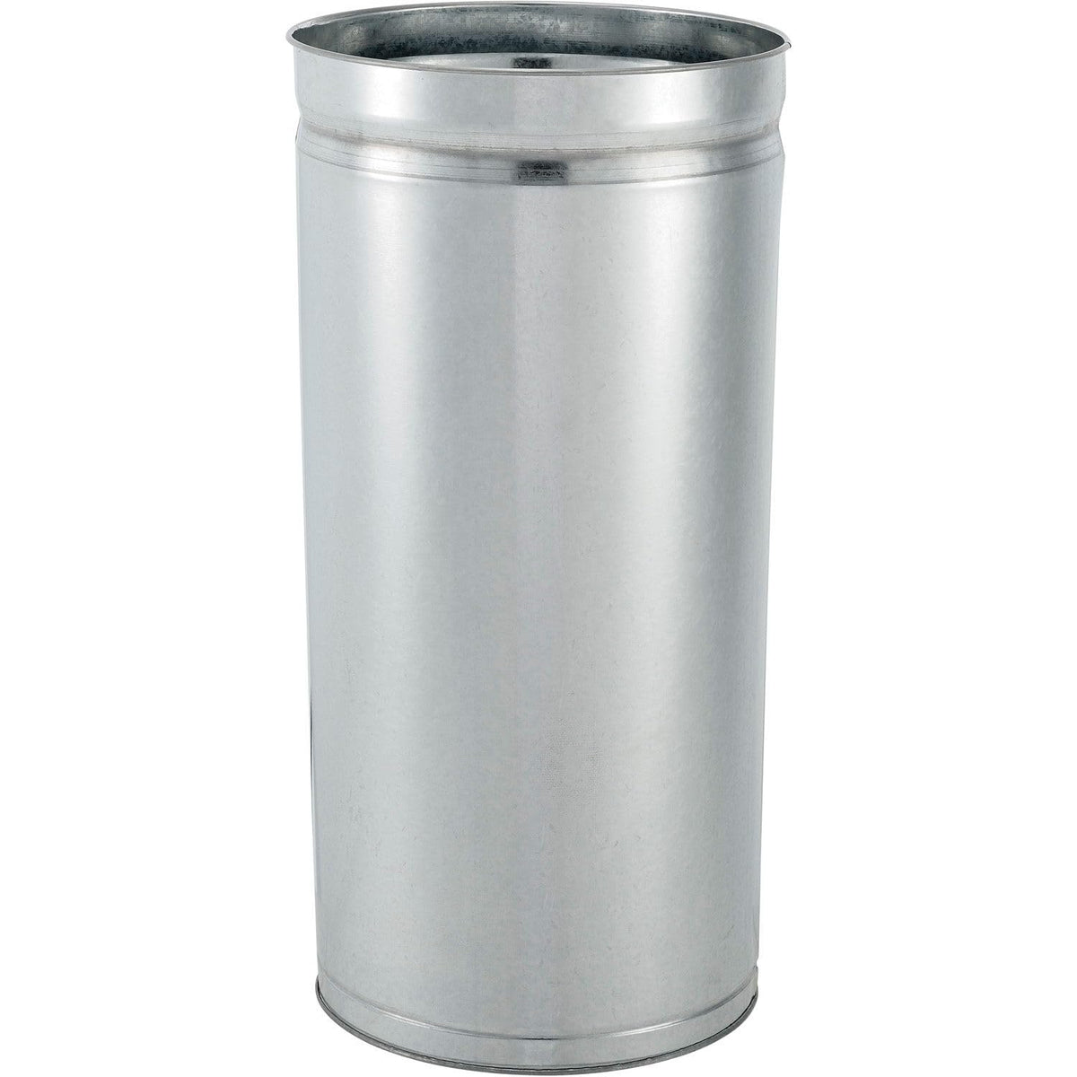 Steel Round Open-Top Dome Lid Indoor Trash Can with by Global Industrial – 15.0 gallons, Steel, Black, Model EK9639P