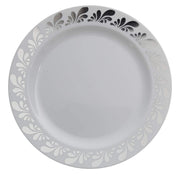 14 oz Silver Splash Design Soup Premium Plastic Wedding Bowls (40 Pack) China-Like by Exquisite – 14 oz (Bowl), 14 ounces, Plastic, Silver/White, Model unknown