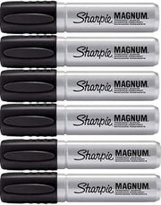 Sharpie Magnum Permanent Marker, Black, 6 PACK