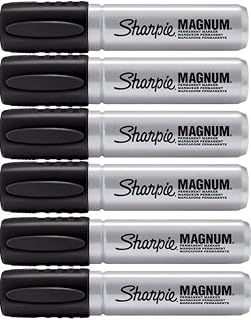 Sharpie Magnum Permanent Marker, Black, 6 PACK