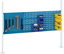 Global Industrial 18" W Pegboard and 36" W Louver Mounting Kit for 60" W Workbench - Blue