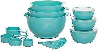 Farberware Pro Mix And Measure Set, 18-Piece, Aqua