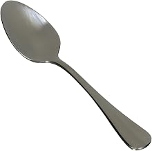 Winco 5 1/4" Stanford Small Stainless Steel Spoon (Set of 12) | Dishwasher safe, Heavyweight, Restaurant service, Great for Soup, Broth, Noodles and Tasting Service
