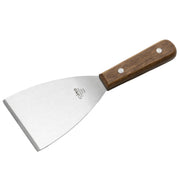 Blade Scraper by Winco – 4.375" x 3", Stainless Steel, Silver, Brown, Model TN526