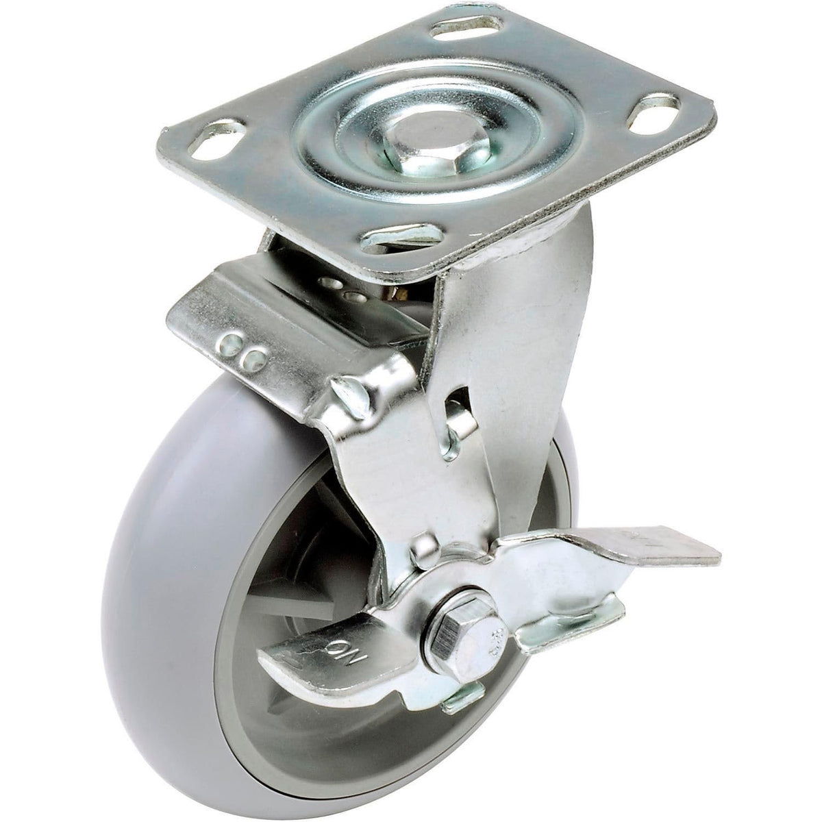 Replacement 6" Swivel Caster for Hotel Cart (Model 603575) by Global Industrial – Rubber, Silver, Model RP9037