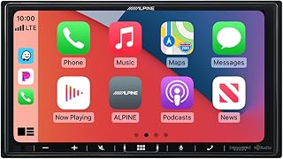 Alpine iLX-407 Shallow Chassis 7-Inch Multimedia Receiver with Apple Carplay and Android Auto | Shallow mount design for tight dashes, responsive touchscreen display, easy smartphone connectivity, modern interface