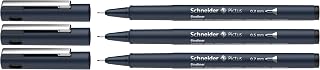 Schneider Pictus Fineliner Pens (Line Widths 0.3 mm, 0.5 mm and 0.7 mm) Black (Pack of 3)