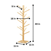 Puppet Tree for 16 Puppets by Jonti-Craft – 16 inches, Hardwood, Brown, Model 0499JC