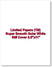 Neenah Limited Papers Super Smooth Solar White 80# Cover 8.5"x11" 250/pack