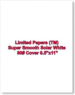 Neenah Limited Papers Super Smooth Solar White 80# Cover 8.5"x11" 250/pack
