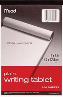 MeadWestvaco 70104 6" X 9" Plain Writing Tablet 100 Count
