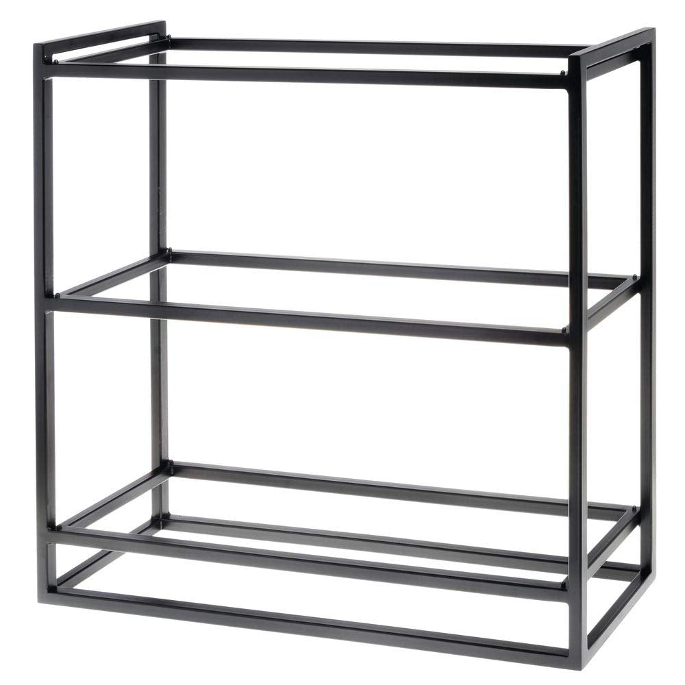 3-Tier Display Shelf with Marble Shelves - 21"L x 6 2/5"W x 20 7/8"H by HUBERT – Marble, Model 48498+34778