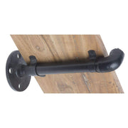 Reclaimed Wood Wall Shelf with Pipe Fitting - 48" L x 8" W x 1" H by HUBERT – Wood, Brown, Model 28247