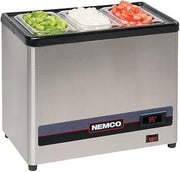 Nemco 9020-3 Cold Condiment Chiller, Includes (3) 1/9 Size Stainless Pans with C