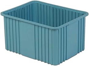 LewisBins Divider Box, 22-3/8" x 17-3/8" x 12", Light Blue, Lot of 3