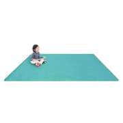 Just Kidding Solid Color Area Rugs by Joy Carpets – 4' x 6' (Rectangular), Polyester, Seafoam, Model 623N-08