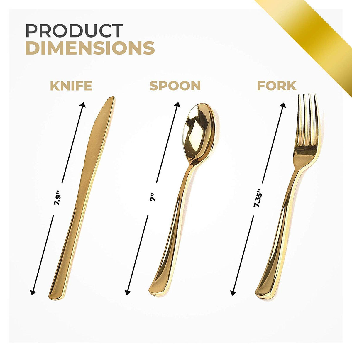 Gold Plastic Silverware Set (160 Bulk Pack) Disposable Cutlery Utensils by Stock Your Home – 160 Count, Plastic, Gold, Pack of 160, Model Stock Your Home 1008_2