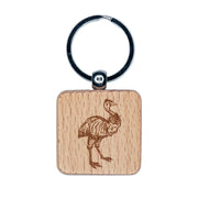 Emu Large Australian Flightless Bird Engraved Wood Square Keychain Tag Charm by Sniggle Sloth – One Size, Wood, Light Wood, Model KEYSQRZZ-ZZZZZ-ZZZZZ-0-D008238