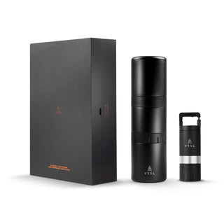 Nest Pour Over Coffee Kit + Java G25 Grinder Gift Set by VSSL – 25 Gram Gift Set, 25 grams, Stainless Steel, Black, Model B145000-000A
