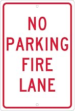 NMC TM3H Aluminum Sign, No Parking Fire Lane.063" Thick