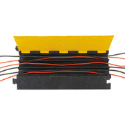 3-Channel Heavy-Duty Cable Protector by Global Industrial – Rubber, Yellow, Model TSH20130