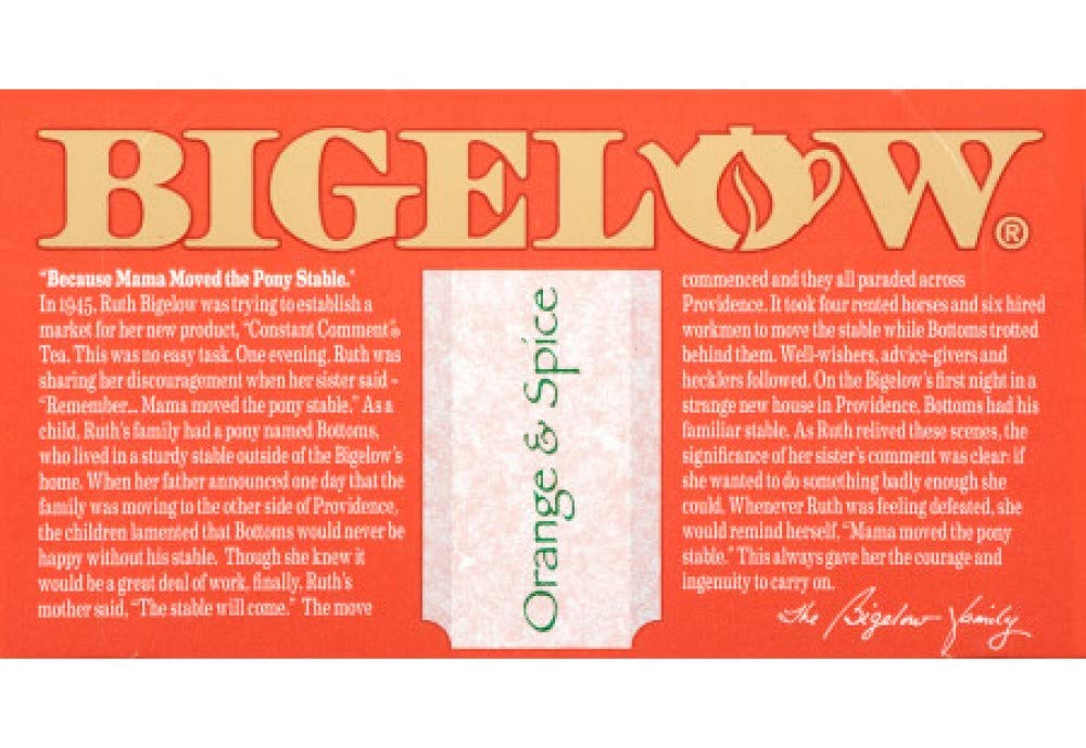 Orange and Spice Tea by Bigelow Tea – 20 Count (Pack of 2), Pack of 2, Model GD606-2340-A2