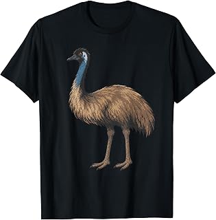 Emu T-Shirt Vintage Australian Wildlife Bird Illustration T-Shirt