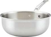 Thomas Keller Insignia by Hestan - 2 Quart Saucier Pan with Lid, Commercial Clad Stainless Steel, Induction Compatible, Oven Safe - Professional Cookware