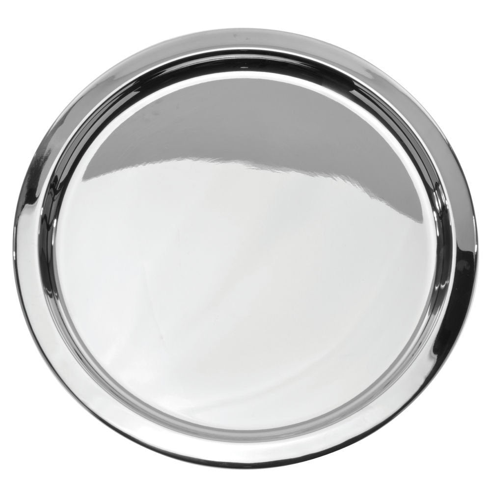 Serving Tray Round Silver Stainless Steel - 20" Dia x 3/4" H by HUBERT – Large, Stainless Steel, Silver, Model TR07907188