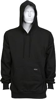 MCR Safety Flame Resistant FR Hooded Pullover Sweatshirt, Black, X4-Large