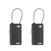 ABUS Black / 2 / Cable Combination TSA Lock Luggage Locks