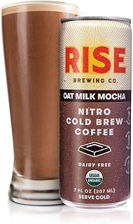 RISE Brewing Co. Rise Brewing Co, Coffee Nitro Cold Brew Mocha Latte Organic, 7 Fl Oz
