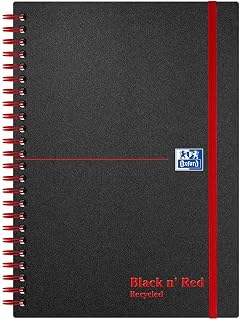 Black n' Red A5 Recycled Twinwire Poly Cover Notebook - Black/Red