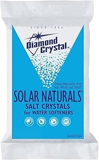 Diamond Crystal 804017 Solar Naturals Water Softener Salt, 50 Lbs
