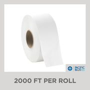Pacific Blue Basic 1-Ply Jumbo Jr. 9'' Toilet Paper by GP PRO () by Georgia-Pacific – 8 Rolls, Paper, White, Pack of 8, Model 13718