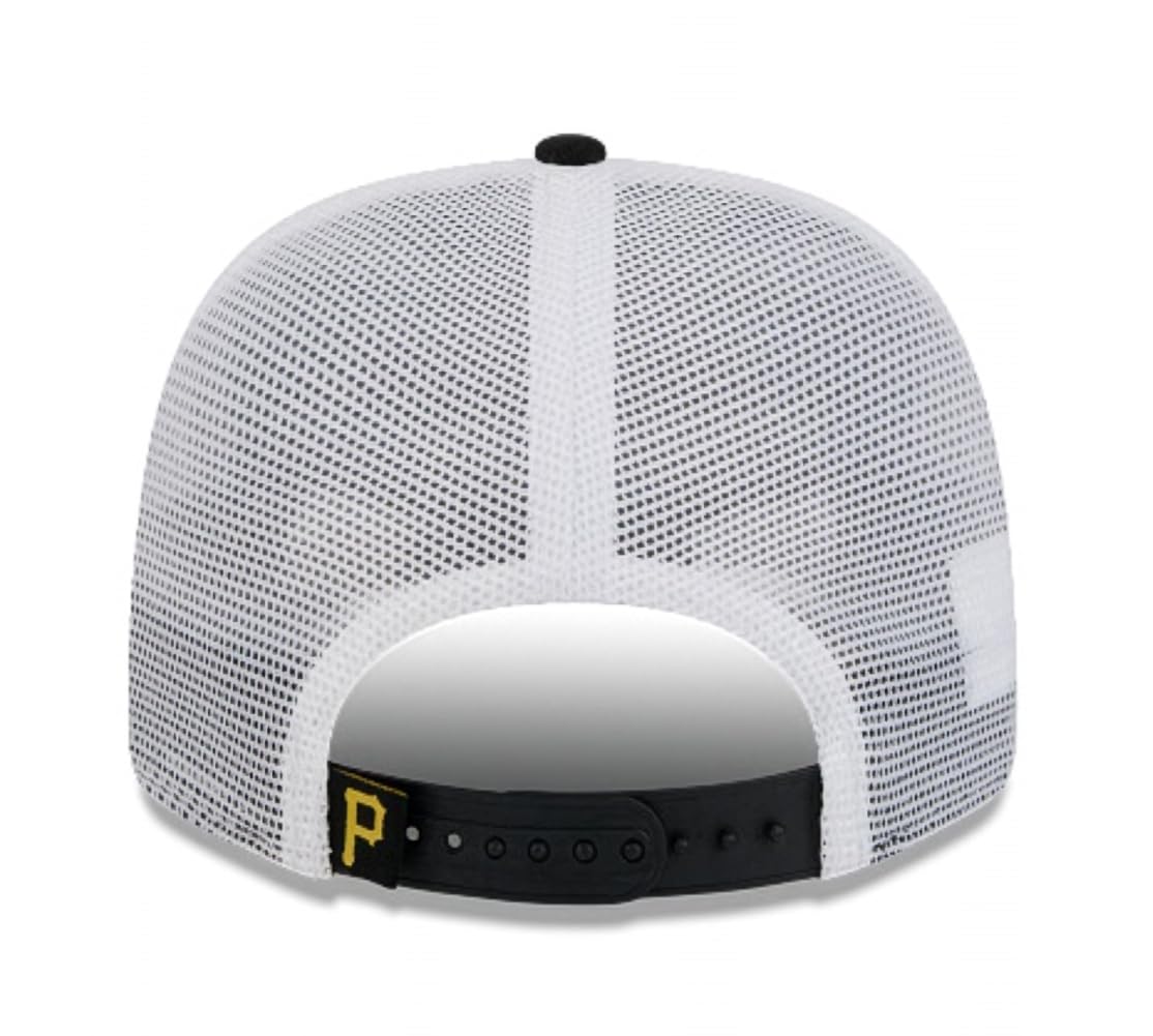 Pittsburgh Pirates Trucker 9Seventy Snapback Adjustable Hat Black by New Era – Polyester, Black, Model 970ss Ctn Trk Pitpi